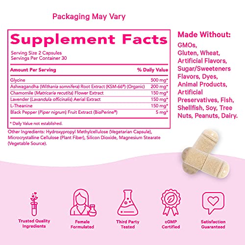 Pink Stork Total Sleep: Melatonin-Free Sleep Aid, Ashwagandha + L...