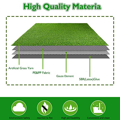 PINVNBY 4 Pcs 12x12 Nesting Box Pads Artificial Grass Rug Carpe...