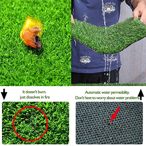 PINVNBY 4 Pcs 12x12 Nesting Box Pads Artificial Grass Rug Carpe...