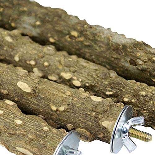 PINVNBY Bird Perch Nature Wood Prickly Parrot Stand Toy Branch Pl...
