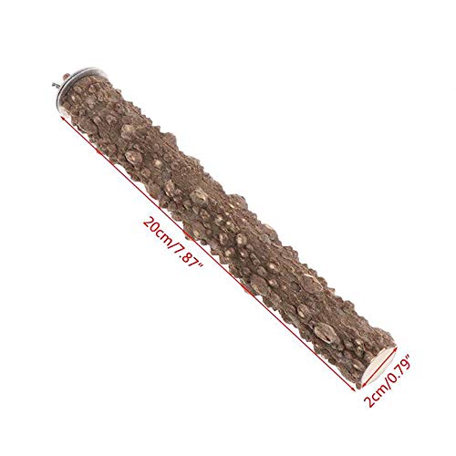 PINVNBY Bird Perch Nature Wood Prickly Parrot Stand Toy Branch Pl...