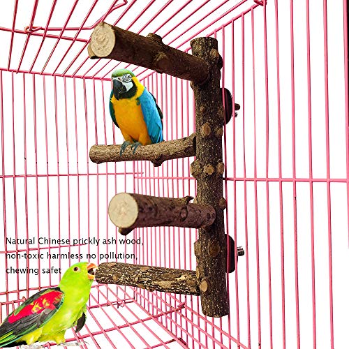 PINVNBY Parrot Perch Nature Wood Prickly Bird Stand Conure Branch...