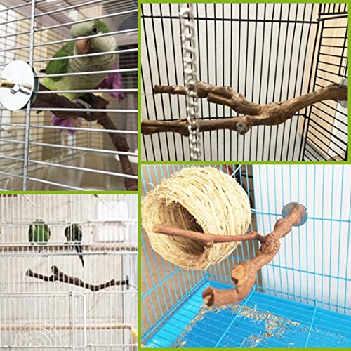 PINVNBY Parrot Perches Natural Birds Stand Wild Grape Stick Grind...