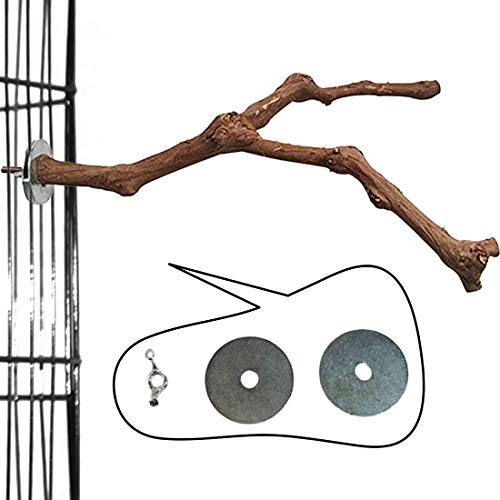 PINVNBY Parrot Perches Natural Birds Stand Wild Grape Stick Grind...