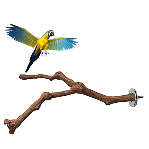 PINVNBY Parrot Perches Natural Birds Stand Wild Grape Stick Grind...