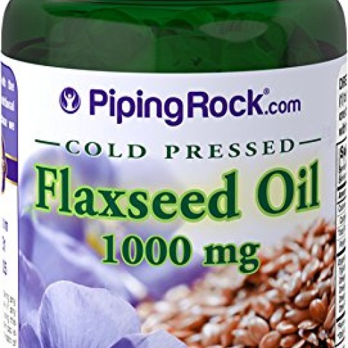 Piping Rock Flaxseed Oil Cold Pressed 1000 mg 90 Quick Release So...
