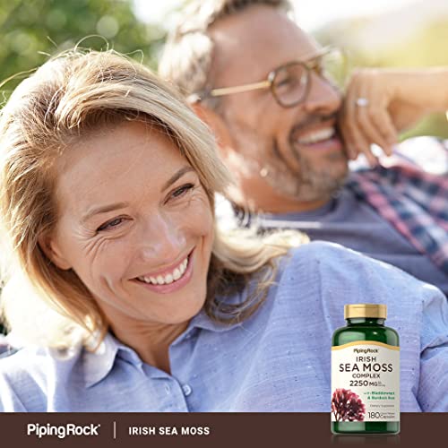 Piping Rock Irish Sea Moss Capsules | 2250mg | 180 Count | Comple...