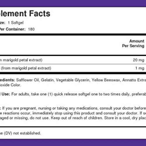 Piping Rock Lutein & Zeaxanthin 20 mg | 180 Softgels | Eye Vitami...