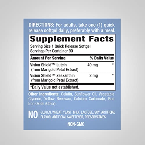 Piping Rock Lutein & Zeaxanthin 40mg | 90 Softgels | Eye Vitamins...