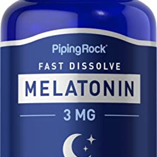 Piping Rock Melatonin 3mg | 180 Fast Dissolve Tablets | Berry Fla...