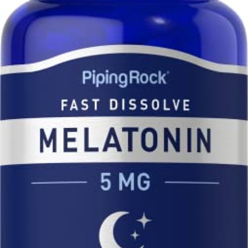 Piping Rock Melatonin 5mg Fast Dissolve | 200 Tablets | Berry Fla...