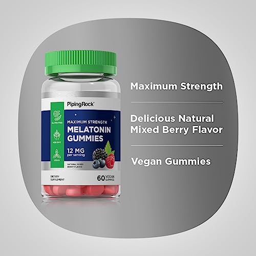 Piping Rock Melatonin Gummies 12mg 60 Count