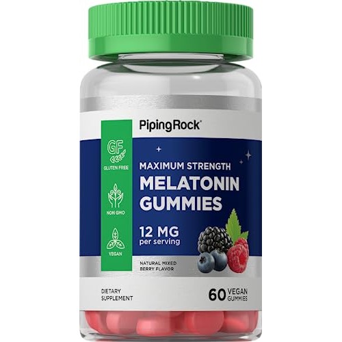 Piping Rock Melatonin Gummies 12mg 60 Count