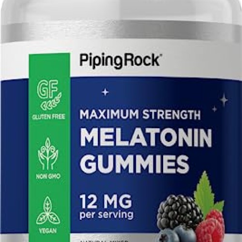 Piping Rock Melatonin Gummies 12mg 60 Count