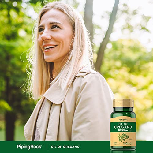 Piping Rock Oregano Oil Capsules 4000mg | 150 Softgel Pills | Her...