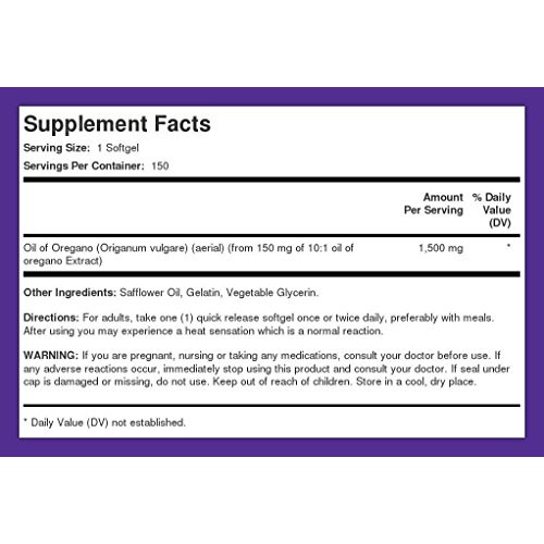 Piping Rock Oregano Oil Capsules 4000mg | 150 Softgel Pills | Her...