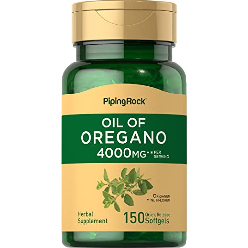 Piping Rock Oregano Oil Capsules 4000mg | 150 Softgel Pills | Her...