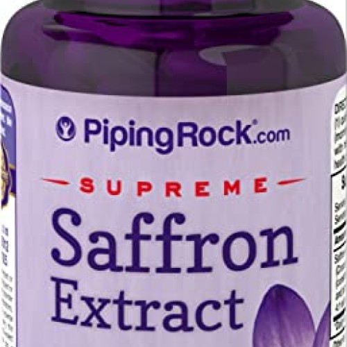 Piping Rock Saffron Extract Supplements | 60 Capsules | Non-GMO, ...