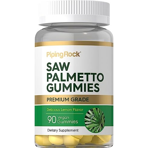 Piping Rock Saw Palmetto Gummies | 480mg | 90 Count | Lemon Flavo...