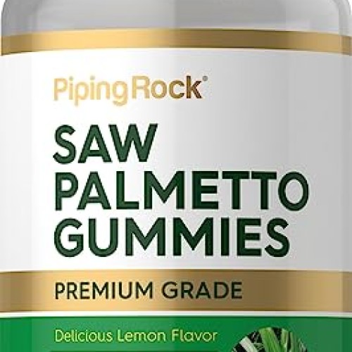 Piping Rock Saw Palmetto Gummies | 480mg | 90 Count | Lemon Flavo...