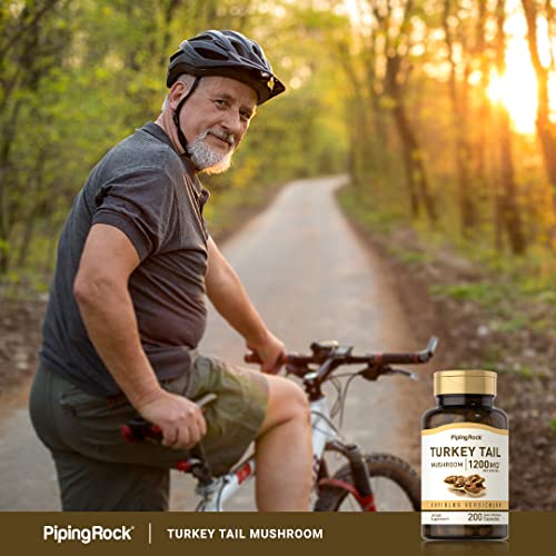 Piping Rock Turkey Tail Mushroom Capsules 1200mg | 200 Pills | Ex...