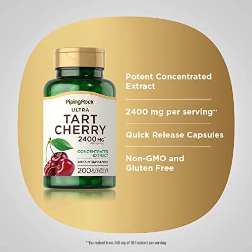 Piping Rock Ultra Tart Cherry | 2400 mg | 200 Extract Capsules | ...