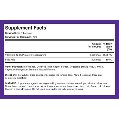 Piping Rock Vitamin B12 2500 mcg | 120 Fast Dissolve Tablets | Be...