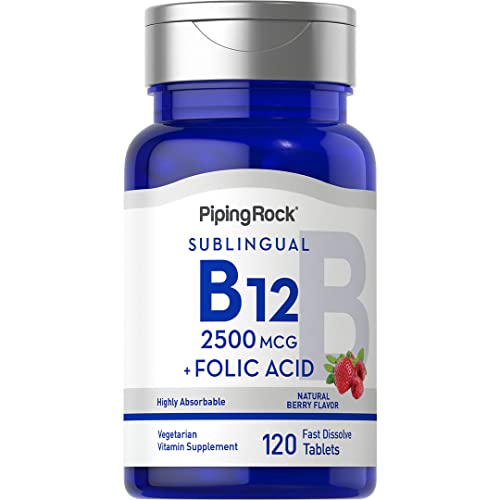 Piping Rock Vitamin B12 2500 mcg | 120 Fast Dissolve Tablets | Be...