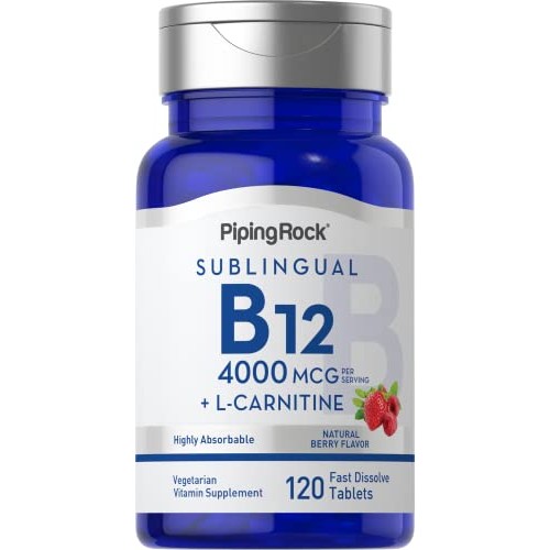 Piping Rock Vitamin B12 Sublingual | 4000 mcg | 120 Tablets | Plu...