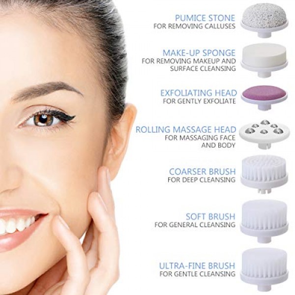 Facial Cleansing Brush [Newest 2019], PIXNOR Waterproof Face Spin...
