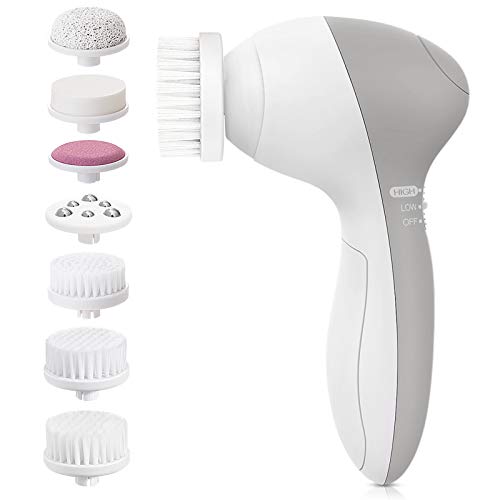 Facial Cleansing Brush Newest 2020, PIXNOR Waterproof Face Spin...