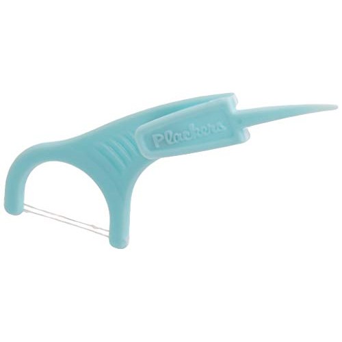 Plackers TwinLine Dental Floss Picks, Green, Mint, 75 Count