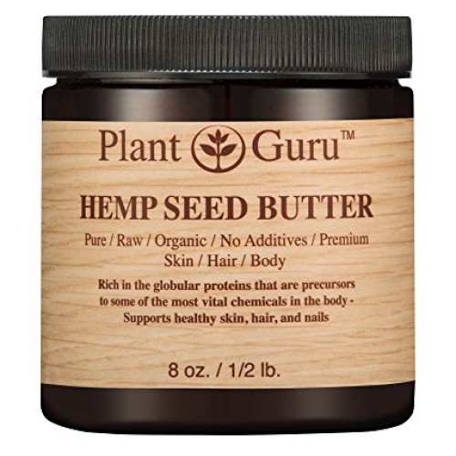 Hemp Seed Butter 8 oz. 100% Pure Raw Fresh Natural Cold Pressed. ...