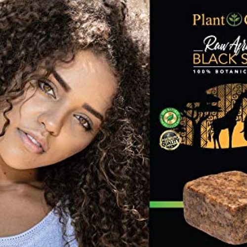 Raw African Black Soap 1 lb. Bar From Ghana 100% Pure Natural Acn...