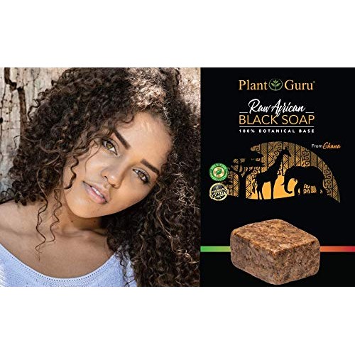 Raw African Black Soap 1 lb. Bar From Ghana 100% Pure Natural Acn...