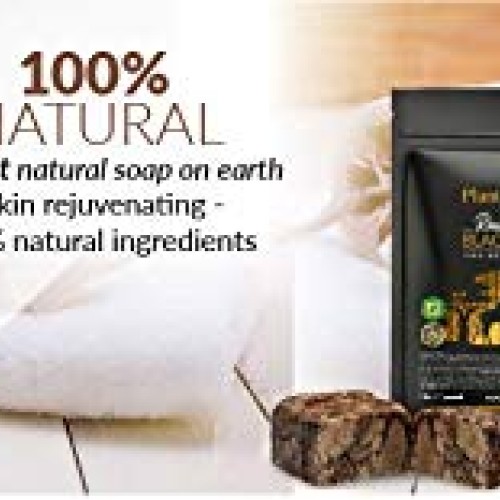 Raw African Black Soap 1 lb. Bar From Ghana 100% Pure Natural Acn...