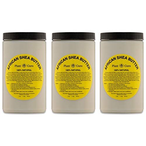 Raw African Shea Butter 32 oz 3 pack Bulk Unrefined Grade A 100...
