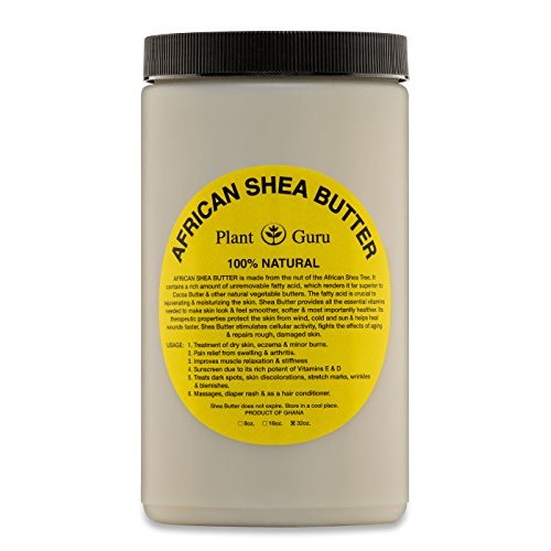 Raw African Shea Butter 32 oz Jar Bulk Unrefined Grade A 100% Pur...