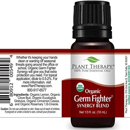 Plant Therapy Germ Fighter Organic Synergy Essential Oil 10 mL 1...