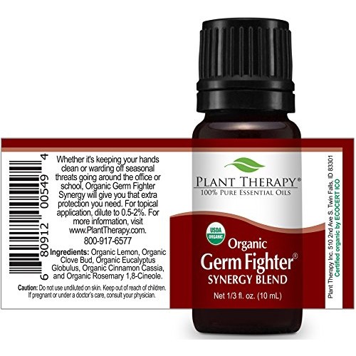 Plant Therapy Germ Fighter Organic Synergy Essential Oil 10 mL 1...