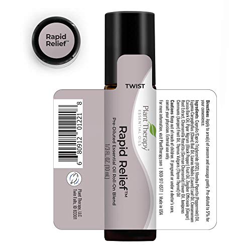 Plant Therapy Rapid Relief Essential Oil Blend Pre-Diluted Roll-O...