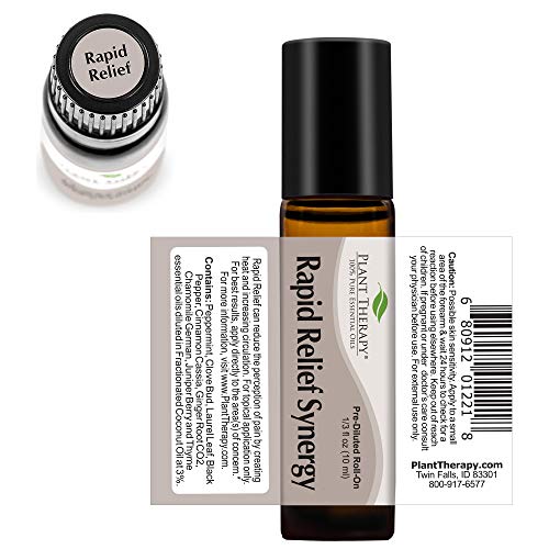 Plant Therapy Rapid Relief Essential Oil Blend Pre-Diluted Roll-O...