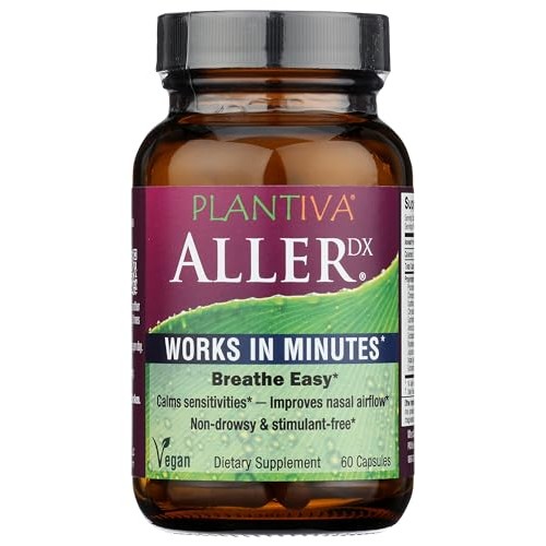 Plantiva AllerDx Natural Herbal Seasonal Support Supplement - Non...