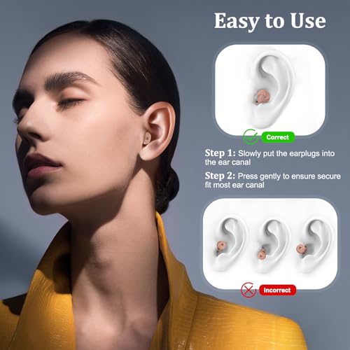 3 Pairs Ear Plugs for Sleeping, Reusable Ear Plugs for Noise Canc...