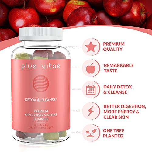 Plus Vitae Apple Cider Vinegar Gummies with Ginger Extract - Orga...