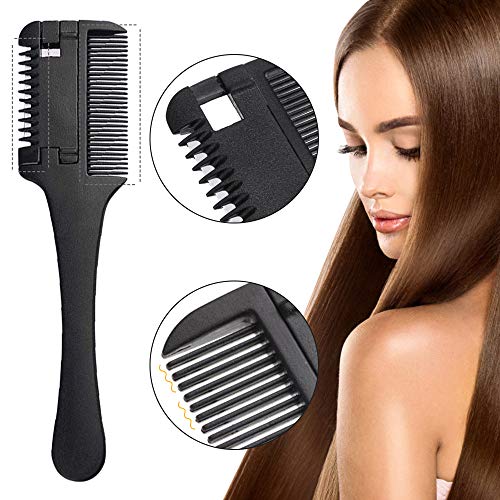 Hair Razor Comb, Hair Comb for Trimming with Removable Double Edg...