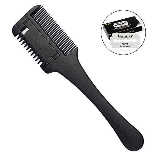 Hair Razor Comb, Hair Comb for Trimming with Removable Double Edg...