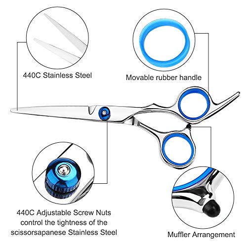 Professional Hair Cutting Scissors Set 9 Pcs Hairdressing Scissor...