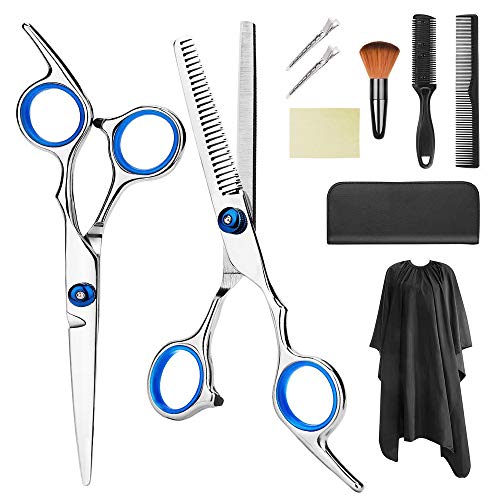 Professional Hair Cutting Scissors Set 9 Pcs Hairdressing Scissor...