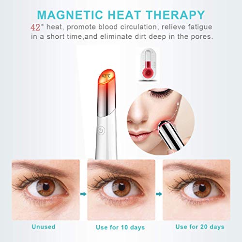 Eye Massager,42℃ Ionic Eyes Facial Massager Roller with Heated So...